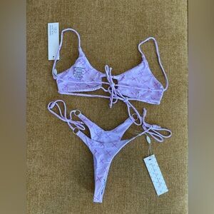 Boutine LA Lavender Bikini with Cross Design